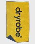 Organic Beach Towel in Yellow & Charcoal Grey