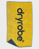 Organic Beach Towel in Yellow & Charcoal Grey