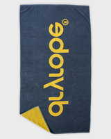 Organic Beach Towel in Yellow & Charcoal Grey