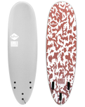 The Softech Bomber 6'10" Softboard in Grey & Dusty Red