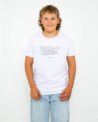 Boys Cabin T-Shirt in White