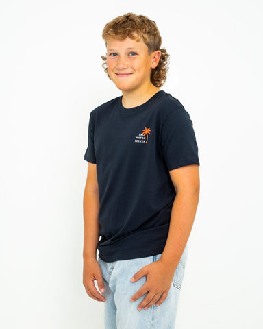 Boys Palm T-Shirt in Navy