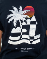 Boys Palm T-Shirt in Navy