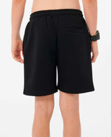 Boys Search Icon Fleece Shorts in Black