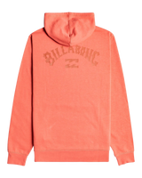 The Billabong Mens Arch Wave Hoodie in Faded Rose