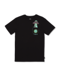 The Volcom Boys Boys Udder Space T-Shirt in Black