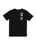 The Volcom Boys Boys Udder Space T-Shirt in Black