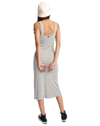 The RVCA Womens Plateau Midi Dress in Multi