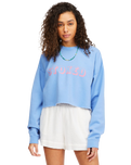 The Billabong Womens Hey G'Day Cropped Sweatshirt in Surfside