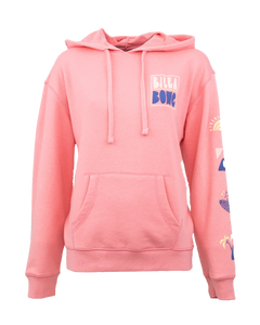 The Billabong Womens Eternal Summer Hoodie in Pink Sunset