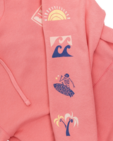 The Billabong Womens Eternal Summer Hoodie in Pink Sunset