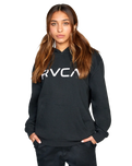 The RVCA Womens Big RVCA Hoodie in Black