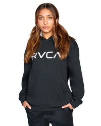 The RVCA Womens Big RVCA Hoodie in Black