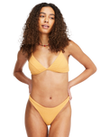 The Billabong Womens So Dazed Tanga Bikini Bottoms in Marigold