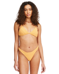 The Billabong Womens So Dazed Charlie Fixed Triangle Bikini Top in Marigold