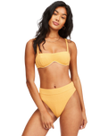 The Billabong Womens So Dazed Olivia Underwire Bikini Top in Marigold