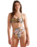 The Billabong Womens Adventure Division Lace Up Bikini Top in Multi