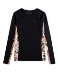 Surf Capsule Yoke Rash Vest in Black Pebble