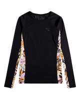 Surf Capsule Yoke Rash Vest in Black Pebble