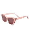 Cate Polarised Sunglasses in Watermelon & Plum