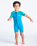 The C-Skins Boys C-Kid Baby Shorty Wetsuit in Cyan, Green & Aurora Yellow