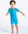 The C-Skins Boys C-Kid Baby Shorty Wetsuit in Cyan, Green & Aurora Yellow