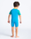 The C-Skins Boys C-Kid Baby Shorty Wetsuit in Cyan, Green & Aurora Yellow