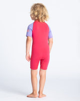 The C-Skins Girls C-Kid Baby Shorty Wetsuit in Coral, Lilac & Bright Coral