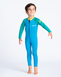 The C-Skins Boys C-Kid Baby Wetsuit in Cyan, Green & Aurora Yellow