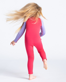 The C-Skins Girls C-Kid Baby Wetsuit in Coral, Lilac & Bright Coral