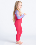 The C-Skins Girls C-Kid Baby Wetsuit in Coral, Lilac & Bright Coral