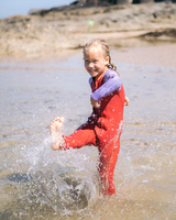 The C-Skins Girls C-Kid Baby Wetsuit in Coral, Lilac & Bright Coral