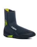 The C-Skins Legend Junior 3.5mm Zipped Round Toe Wetsuit Boots in Graphite, Flash Green & Black