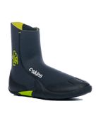 The C-Skins Legend Junior 3.5mm Zipped Round Toe Wetsuit Boots in Graphite, Flash Green & Black