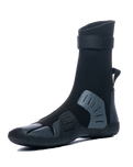 Session 5mm Round Toe Wetsuit Boots in Black & Charcoal