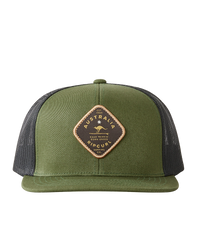 The Rip Curl Mens Destinations Trucker Cap in Olive