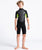 Boys Element 3/2mm Back Zip Shorty Wetsuit in Black, Lime & Multi