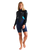 The C-Skins Womens Element 3/2mm Back Zip Spring Wetsuit in Bluestone, Black & Cyan