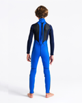 Boys Element 3/2mm Back Zip Wetsuit in Cyan, Slate & Multi