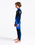 Boys Element 3/2mm Back Zip Wetsuit in Cyan, Slate & Multi