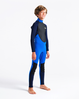 Boys Element 3/2mm Back Zip Wetsuit in Cyan, Slate & Multi