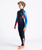 The C-Skins Boys Element 3/2mm Back Zip Wetsuit in Navy, Flo Red & Blue Tie Dye