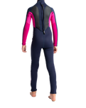 Girls Element 3/2mm Back Zip Wetsuit in Slate Navy, Magenta & Multi