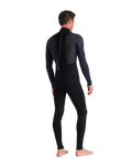 The C-Skins Mens Element 3/2mm Back Zip Wetsuit in Black, Anthracite & Cyan