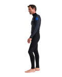 The C-Skins Mens Element 3/2mm Back Zip Wetsuit in Black, Anthracite & Cyan