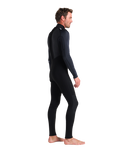 The C-Skins Mens Element 3/2mm Back Zip Wetsuit in Black, Anthracite & Cyan