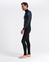 The C-Skins Mens Element 3/2mm Back Zip Wetsuit (2022) in Black, Anthracite & Cyan