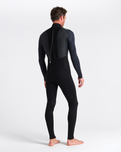 The C-Skins Mens Element 3/2mm Back Zip Wetsuit (2022) in Black, Anthracite & Cyan