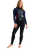 The C-Skins Womens Element 3/2mm Back Zip Wetsuit in Black, Slate & Coral