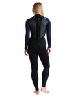 The C-Skins Womens Element 3/2mm Back Zip Wetsuit in Black, Slate & Coral